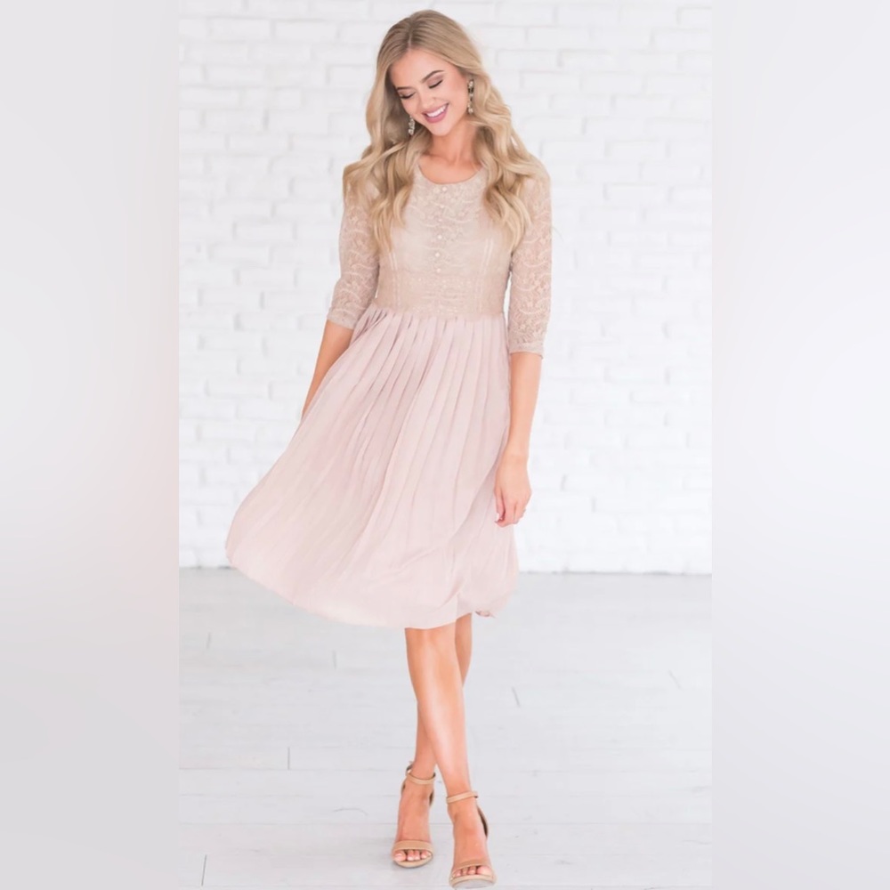 Polagram taupe dress